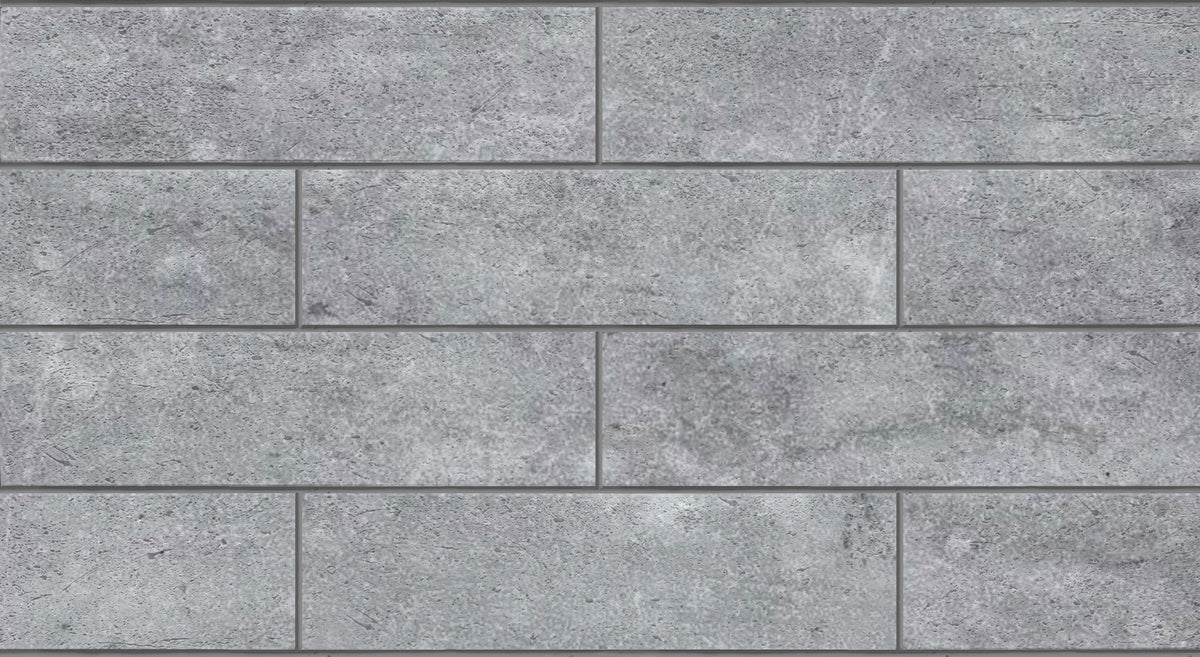 52.Stone Brick - Polish Concrete Wall Medium Grey - SB-PC-490x115-G4